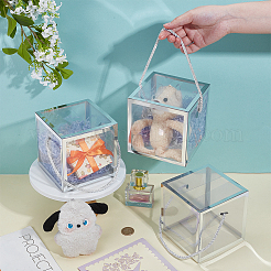 Складные прозрачные упаковочные коробки из ПВХ с горячим тиснением&nbsp;CON-WH0123-24A-01