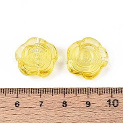 Perles de verre transparentes de peinture de cuisson&nbsp;DGLA-N018-01J