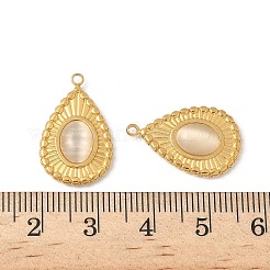 Подвески из нержавеющей стали 304 «кошачий глаз»&nbsp;STAS-V015-41G