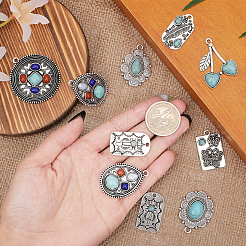 24шт 12 стиля подвески из синтетической бирюзы FIND-CA0008-21