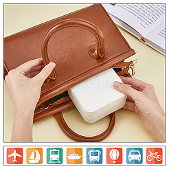 Квадратная коробка на молнии из ПВХ с ворсом для хранения ювелирных изделий CON-WH0099-03B