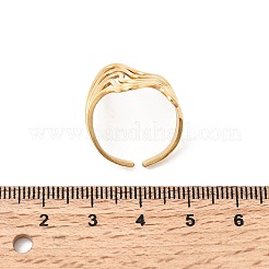 5 шт. открытые манжеты из нержавеющей стали 304 для женщин&nbsp;RJEW-K313-07G