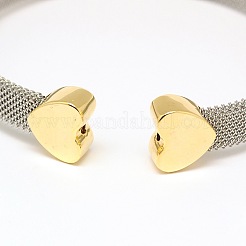 Bracciali in maglia di acciaio inossidabile 304&nbsp;BJEW-N225-34