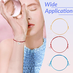 30 Stück 6 Farben Polyester geflochtene Kordel Armband machen&nbsp;AJEW-TA00047
