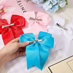 Заколки для волос из полиэстера и кожи аллигатора с бантом для женщин и девочек OHAR-CP0001-26A