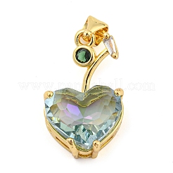 Покрытие стойки латунь микропаве прозрачные подвески из кубического циркония ZIRC-L100-161G