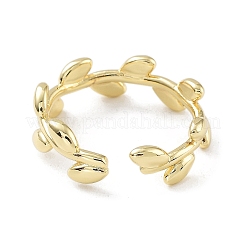 Латунные открытые манжеты для женщин RJEW-A028-03G