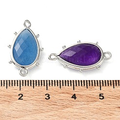 Verbindungsanhänger aus gefärbter natürlicher Jade&nbsp;G-G012-05P-D
