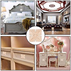 Резная накладка из натурального дерева WOOD-WH0101-55