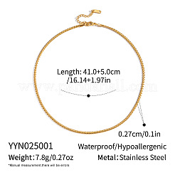 Женские цепочки-коробки из нержавеющей стали 304 в европейском стиле толщиной 2.7 мм&nbsp;DP5170-1