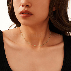 925 серебряная цепочка Фигаро для женщин NJEW-H048-05G