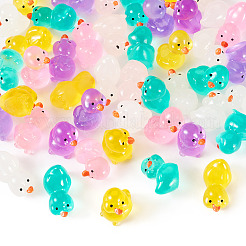 56 pièce de 14 styles de décorations lumineuses en résine en forme de canard&nbsp;DJEW-TA0001-09