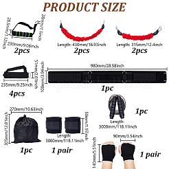 12 set di allenamento con fascia di resistenza multifunzionale in nylon&nbsp;AJEW-GA0010-96