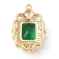 Латунь с подвесками из стекла k9 и стразами KK-C024-07KCG-03