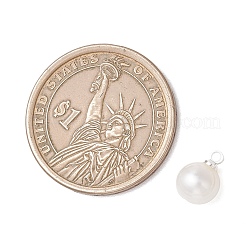 Подвески из натурального культивированного пресноводного жемчуга с двух сторон полированные&nbsp;PALLOY-JF05091