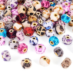 100 шт. флокированные бусины-рондели FIND-TA0006-80