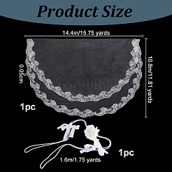 2 pz macramè poliestere organza cordone polso corsage per matrimonio&nbsp;HJEW-OC00098