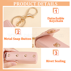 4 шт. 4-х цветные сумки для хранения помады из искусственной кожи AJEW-WR0001-92