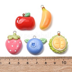 Pendenti imitazione frutta in resina opaca&nbsp;RESI-B049-01