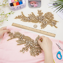 1 пара нашивок из полиэстера с вышивкой на одежде DIY-FG0008-15A