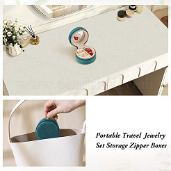 Портативные дорожные круглые бархатные ювелирные наборы для хранения коробок на молнии CON-TAC0001-11A