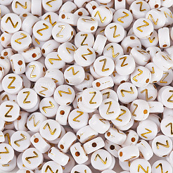 500pcs Plattierung Acrylperlen&nbsp;PACR-TADJ0001-01Z