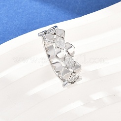 Женские кольца из нержавеющей стали 304 с микропаве из кубических цирконий&nbsp;RJEW-K315-03P