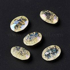 Cabochon di strass in vetro stile k9 crackle al chiaro di luna&nbsp;RGLA-J020-C-IO