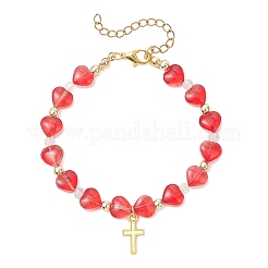 Браслеты из сплава с подвесками в виде креста&nbsp;BJEW-JB13490