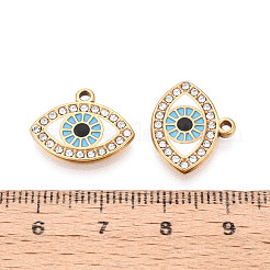 Подвески из нержавеющей стали 304 со стразами&nbsp;STAS-N110-53A-G