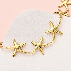 Пляжные ожерелья из нержавеющей стали 304 с морскими животными для женщин&nbsp;NJEW-G178-04G-03