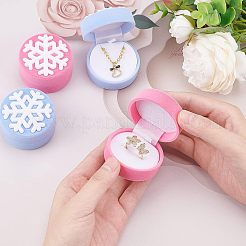 4 шт. 2-х цветные бархатные коробки для упаковки ювелирных изделий VBOX-CA0001-003