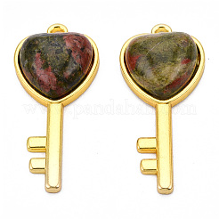 Природные подвески Unakite G-N326-158-07