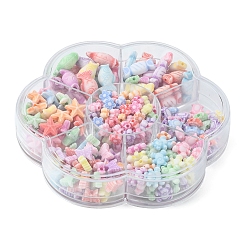 260шт 7 стильные акриловые бусины в стиле ремесла MACR-FS0001-38