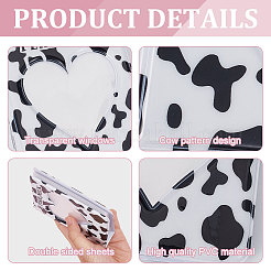 2 книга 2 цвета 3 дюйма ПВХ мини-книжка-держатель для фотокарточек в форме сердца&nbsp;AJEW-CP0005-84