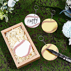 Наборы для самостоятельного изготовления брелока-подвески в виде бейсбольного мяча&nbsp;DIY-BC0005-23