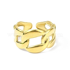 Открытое манжетное кольцо из нержавеющей стали 304 с ионным покрытием (IP) RJEW-L109-039G