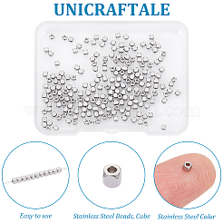 200 шт. 201 бусины из нержавеющей стали FIND-UN0003-80