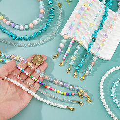 16 шт. 8 стиля цепочка для бейсболки из акрила HJEW-FH00162