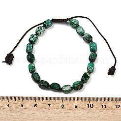 Браслеты из плетеных бусин из натуральной окрашенной императорской яшмы для мужчин и женщин&nbsp;BJEW-D360-01B