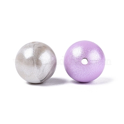 パール調シリコンビーズ  ラウンド  ミックスカラー  14.5~15mm  穴：2.5mm&nbsp;SIL-N006-23