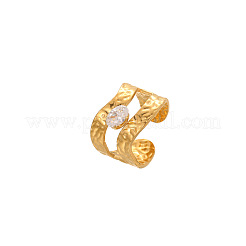 Manschettenringe aus Edelstahl 304 mit klaren Zirkonia im Pavé-Stil&nbsp;FS-WG263B4-07
