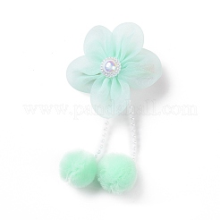 Цветочная ткань металлические заколки крокодил PHAR-D013-01E