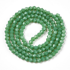 Opaque couleur unie imitation jade perles de verre brins&nbsp;EGLA-A039-P2mm-D07