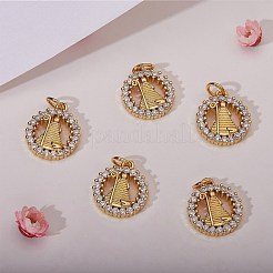 5 шт. Латунные подвески с микропаве&nbsp;ZIRC-SZ0002-38