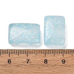 Perles de verre transparentes à peindre à cuisson à 2 trou&nbsp;GL-CBA5BF9-01A