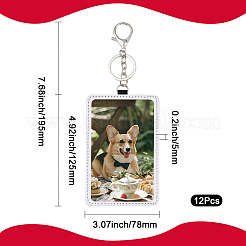 Термоперенос пустой держатель удостоверения личности из искусственной кожи&nbsp;AJEW-WH20018-184