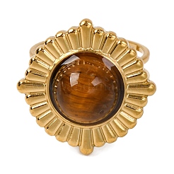 Круглые натуральные смешанные кольца из камня RJEW-Q822-20G