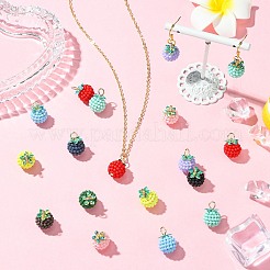 100шт прорезиненные подвески из абс-пластика&nbsp;KY-CJ0002-14