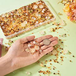 40 шт. 4 вида прозрачных стеклянных бусин-цветочков&nbsp;GLAA-TA0003-50